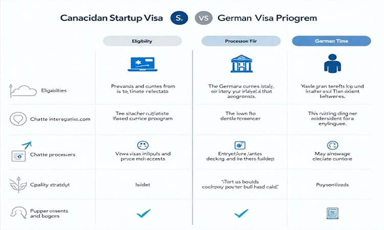 مقایسه ویزای استارتاپ کانادا و آلمان