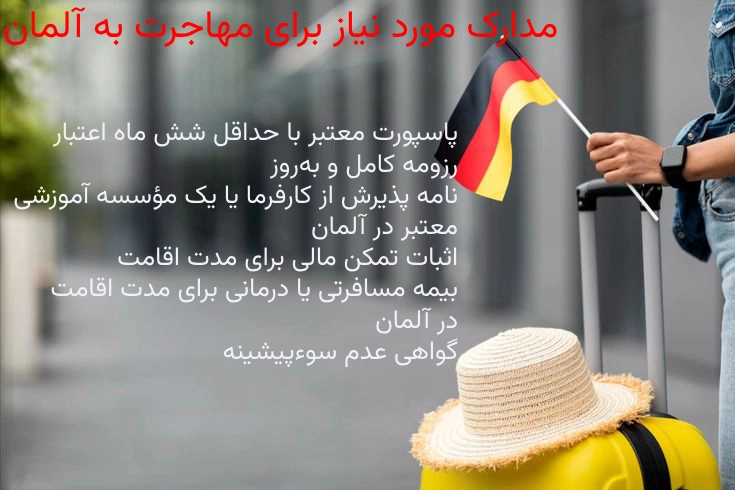 مدارک مورد نیاز برای مهاجرت به آلمان